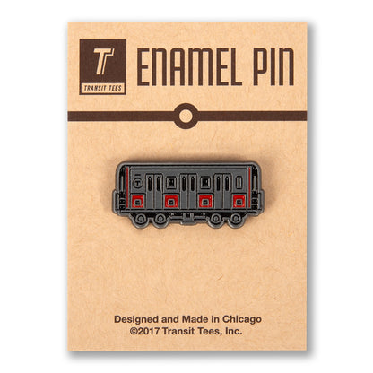 Boston MBTA Red Line Subway Car Enamel Pin