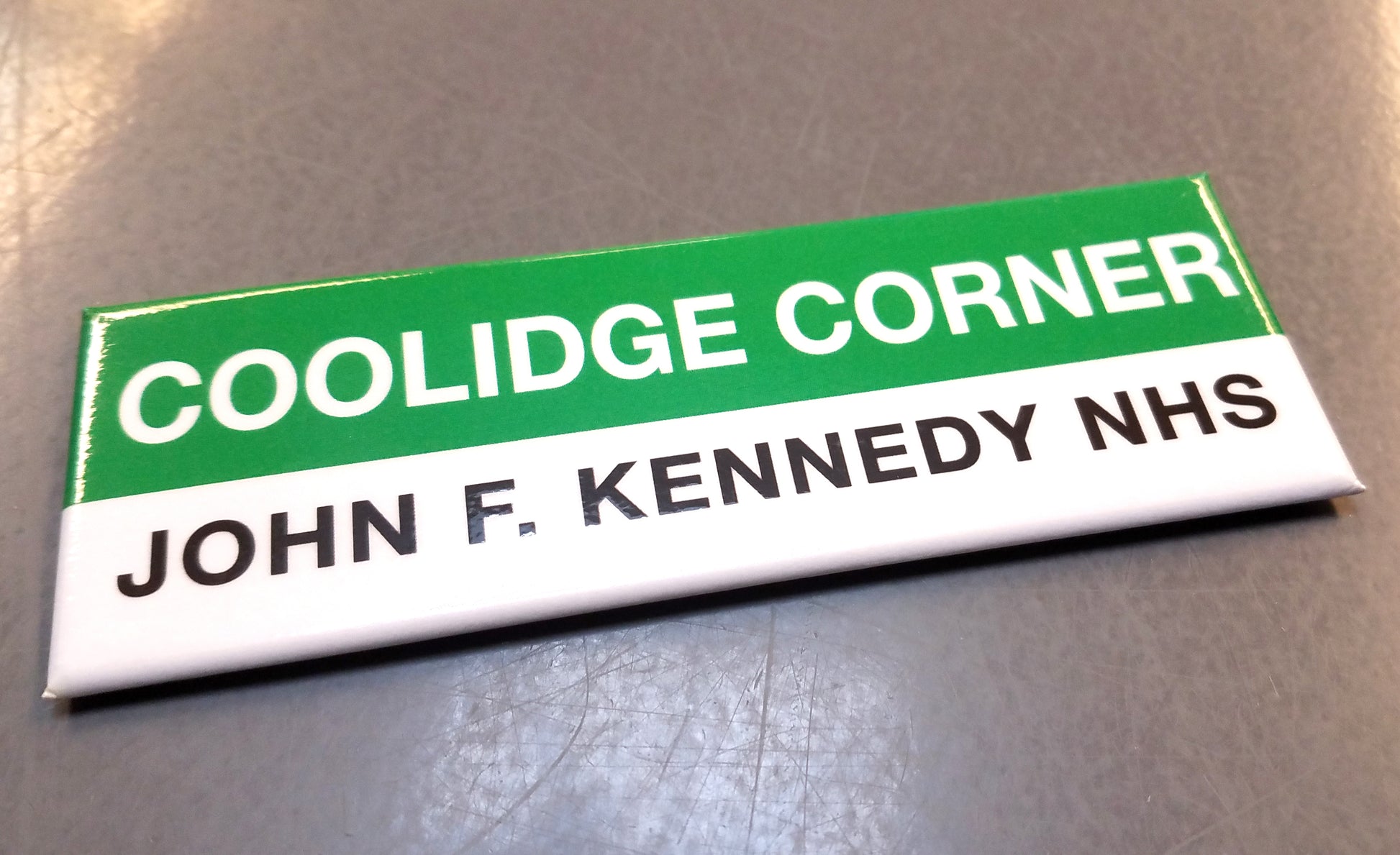 Green Line Station Magnet: Coolidge Corner; John F. Kennedy NHS