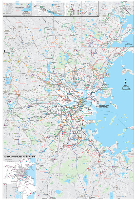 2023 MBTA System Map (Side A)