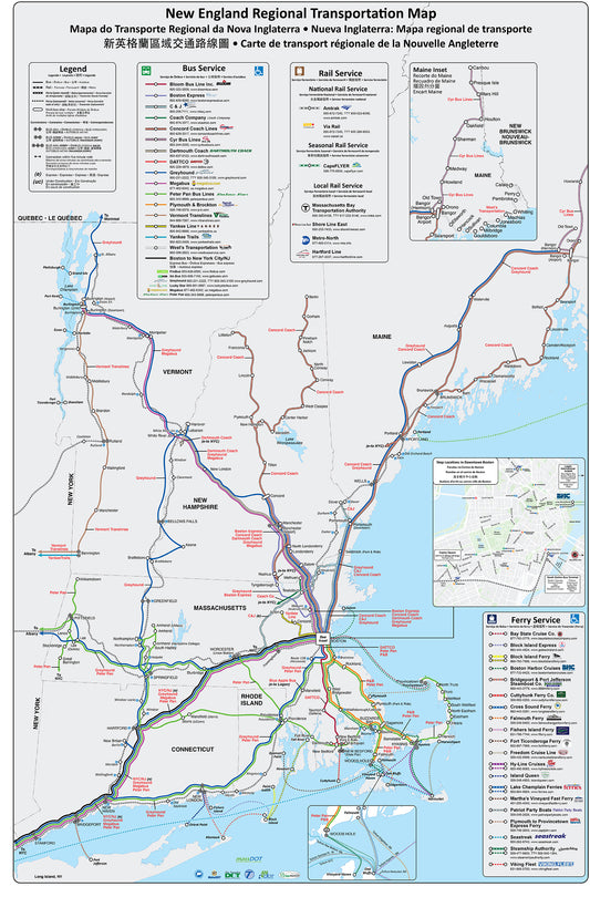 2023 MBTA System Map (New England)