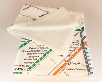 MBTA Map Beach Towel