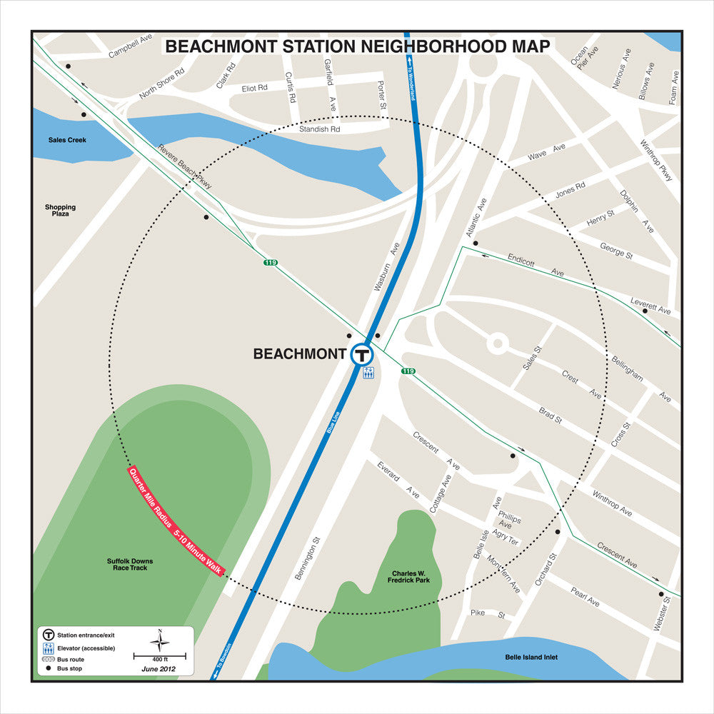 Blue Line Station Neighborhood Map: Beachmont (Jun. 2012)