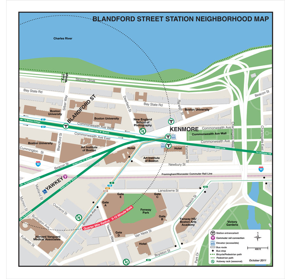 Green Line Station Neighborhood Map: Blandford Street (Oct. 2011)