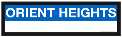 Boston MBTA BLUE LINE Framed Replica Station Signs
