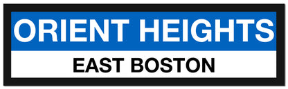 Boston MBTA BLUE LINE Framed Replica Station Signs