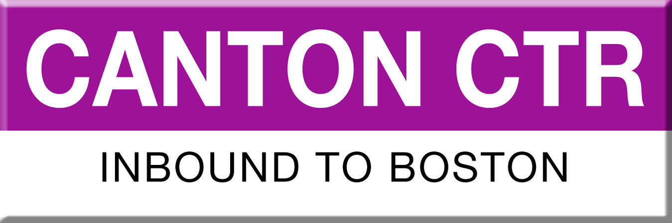 Commuter Rail Station Magnet: Canton Ctr; Inbound to Boston