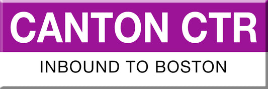 Commuter Rail Station Magnet: Canton Ctr; Inbound to Boston