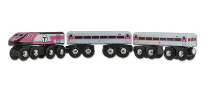 Boston MBTA Commuter Rail Wooden Toy Train Set