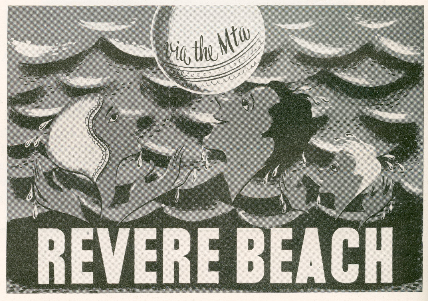 Vintage Boston MTA Advertisement: Revere Beach via the MTA