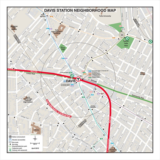 Red Line Station Neighborhood Map: Davis (Apr. 2012)