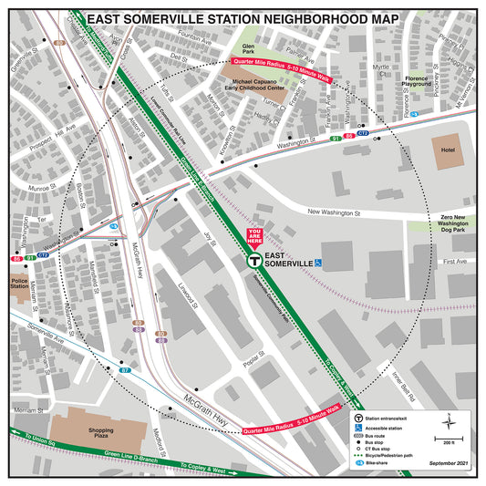 Green Line Station Neighborhood Map: East Somerville (Sept. 2012)