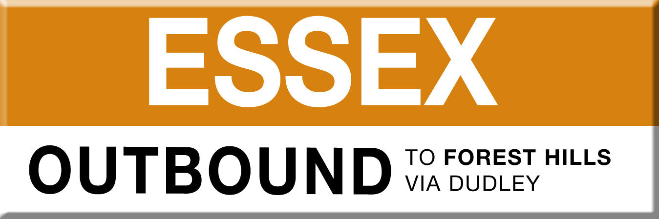 Orange Line Station Magnet: Essex; Outbound to Forest Hills via Dudley