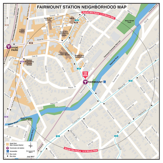 Commuter Rail Station Neighborhood Map: Fairmount (Jul. 2017)