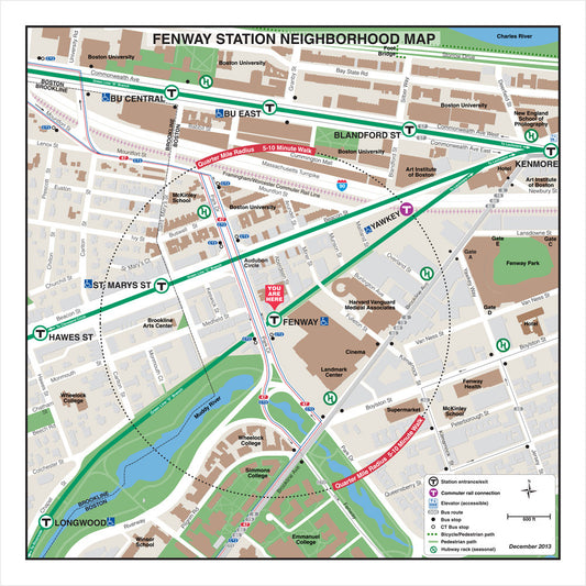 Green Line Station Neighborhood Map: Fenway (Dec. 2013)