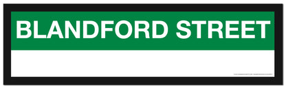 Boston MBTA GREEN LINE Framed Replica Station Signs