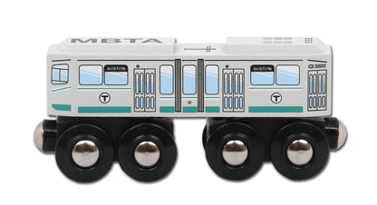 Boston MBTA Green Line Wooden Toy Train (Type 8 LRV)