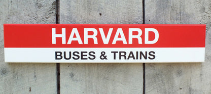 MBTA Red Line Replica Wood Station Signs (22")