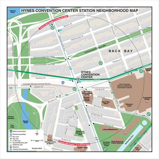 Green Line Station Neighborhood Map: Hynes Convention Center (Oct. 2012)