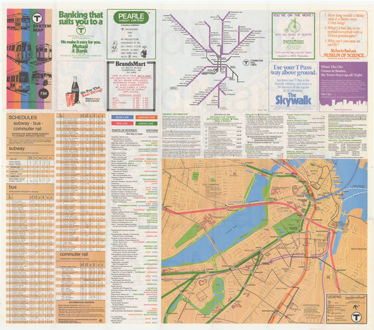 1982 MBTA System Map (Side B)
