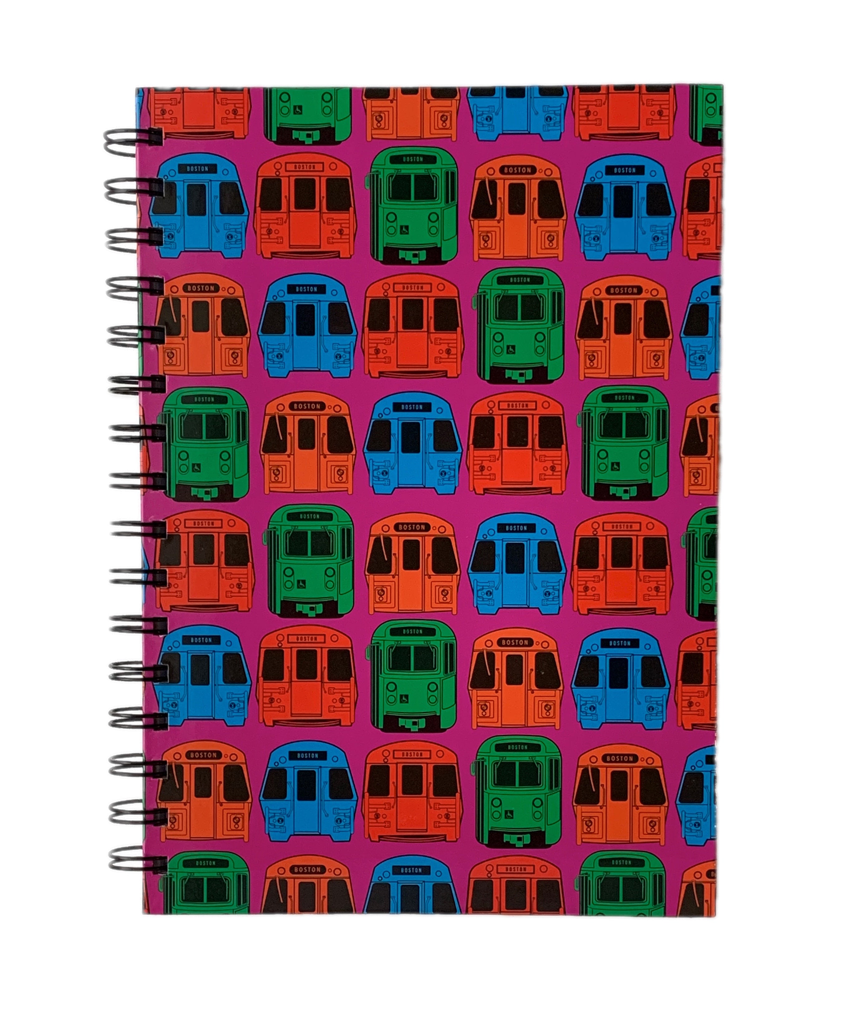 MBTA Vehicles Spiral Notebook: PINK – MBTAgifts