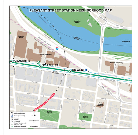 Green Line Station Neighborhood Map: Pleasant Street (Oct. 2012)