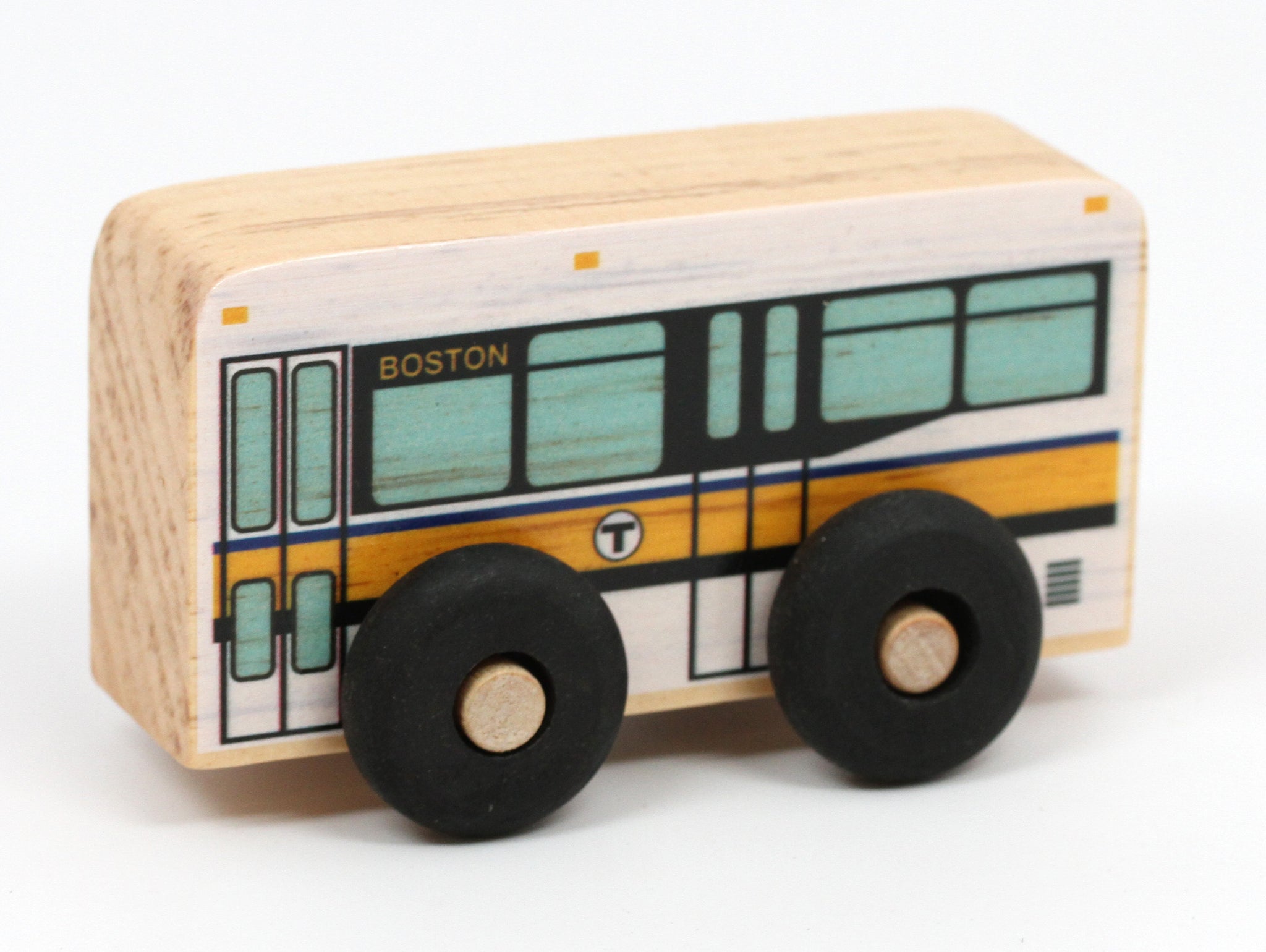 MBTA Wooden Push Bus Toy – MBTAgifts