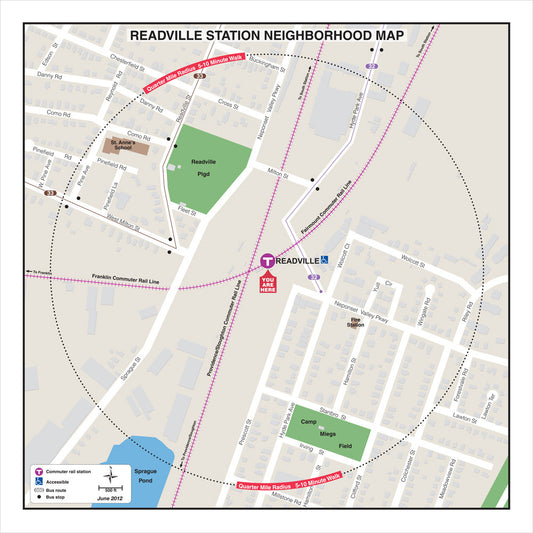 Commuter Rail Station Neighborhood Map: Readville (Jun. 2012)