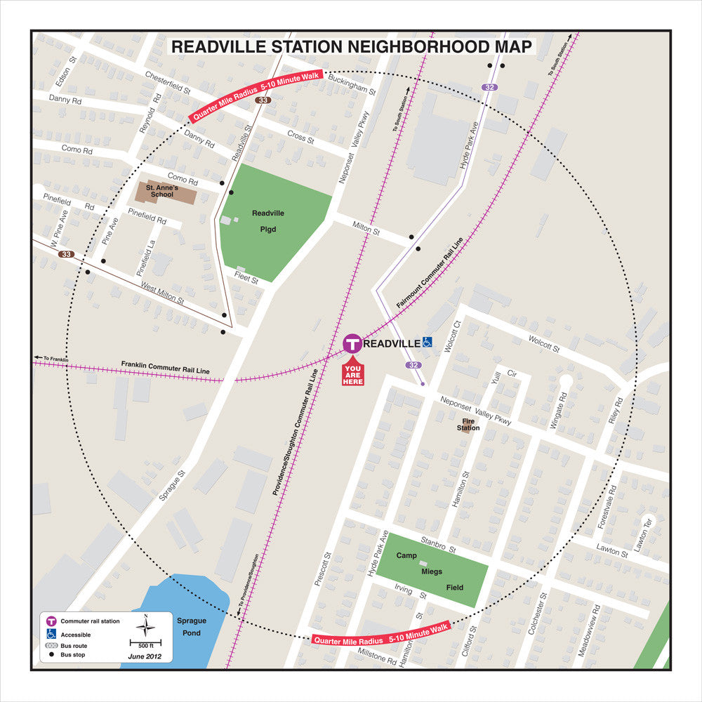 Commuter Rail Station Neighborhood Map: Readville (Jun. 2012)