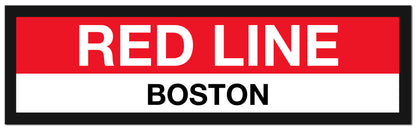 Boston MBTA RED LINE Framed Replica Station Signs
