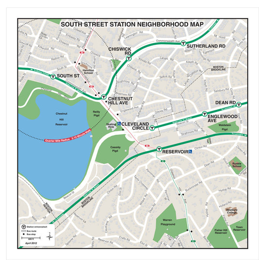 Green Line Station Neighborhood Map: South Street (Apr. 2012)