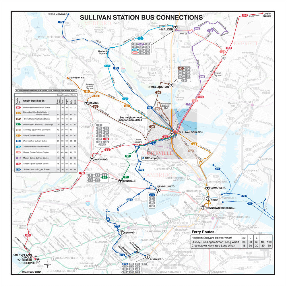 Bus Square Map Prints: MBTA Station Bus Connections Map – tagged