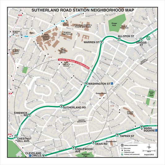 Green Line Station Neighborhood Map: Sutherland Road (Aug. 2012)