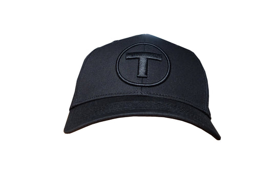Adult Black Hat with Black MBTA "T" Logo 