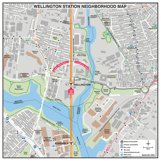 Orange Line Station Neighborhood Map: Wellington (Sept. 2022)