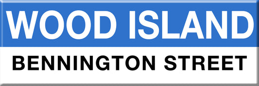 Blue Line Station Magnet: Wood Island; Bennington Street