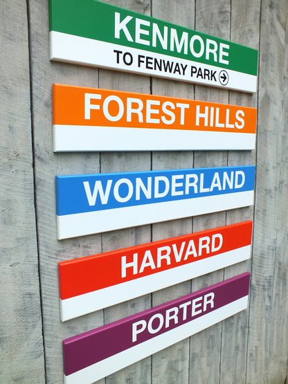 MBTA Commuter Rail - SOUTHSIDE DESTINATIONS - Replica Wood Station Signs (22")