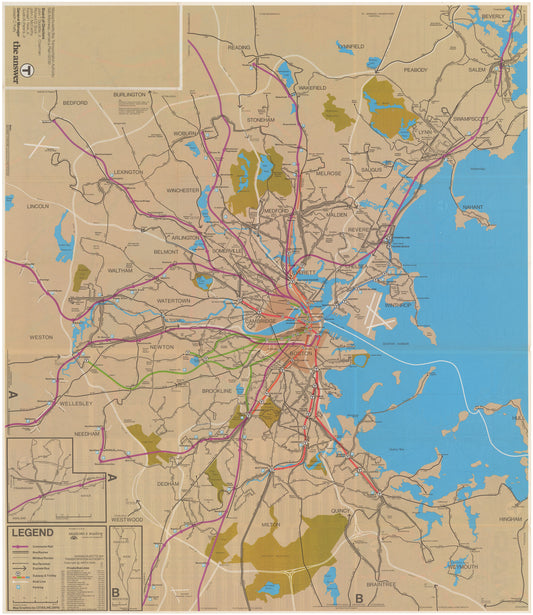 1974 MBTA System Map (Side A)