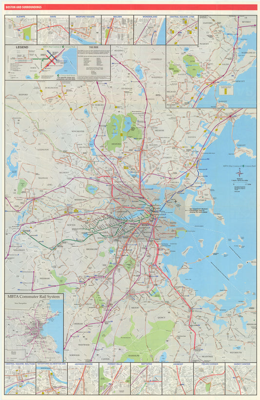 1996 MBTA System Map (Side A)