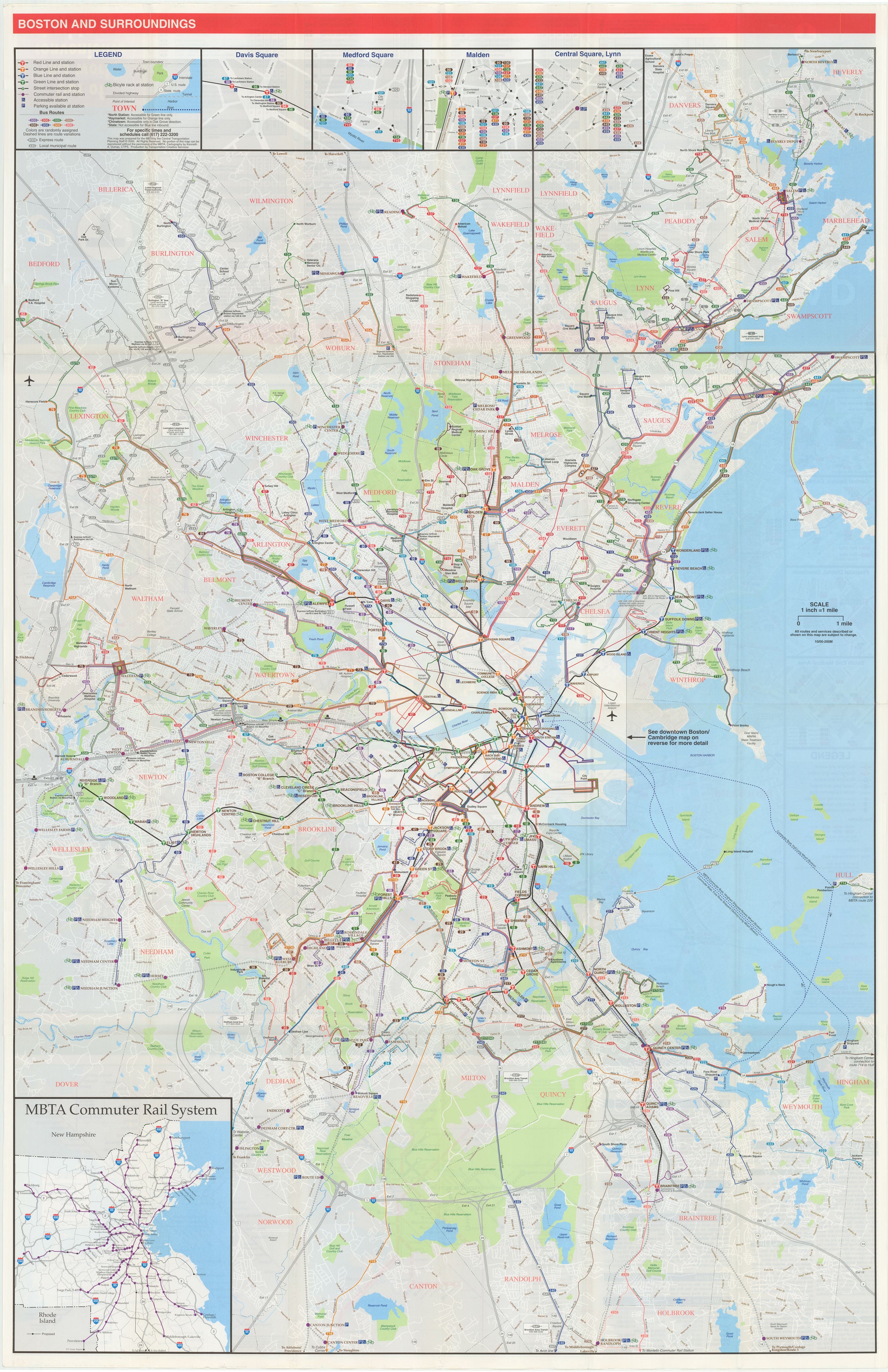 2000 MBTA System Map (Side A) – MBTAgifts