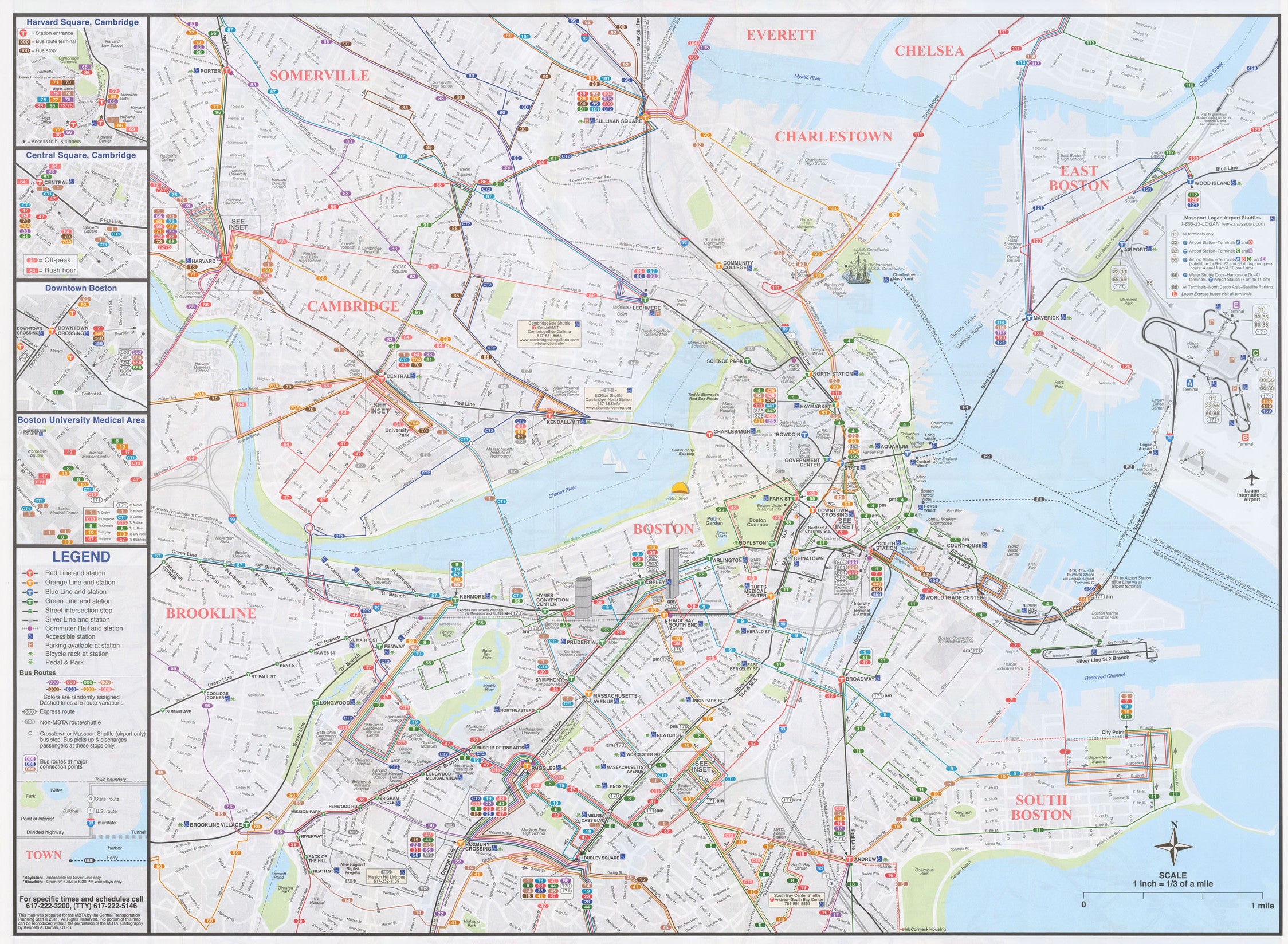 Mbta Vector Map 2011 MBTA System Map (Side B Crop) – MBTAgifts