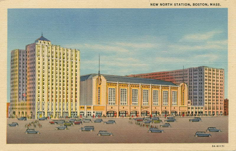 Vintage Postcard: North Station Boston