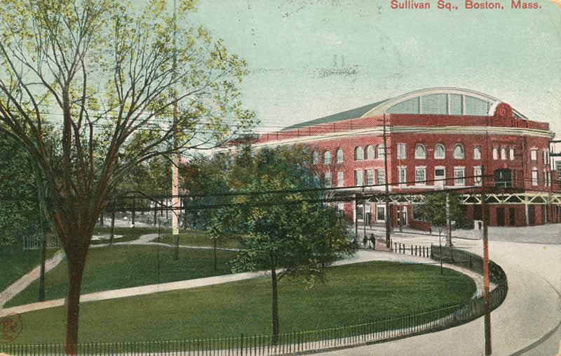 Vintage Postcard: Sullivan Square Terminal showing the Elevated Railways