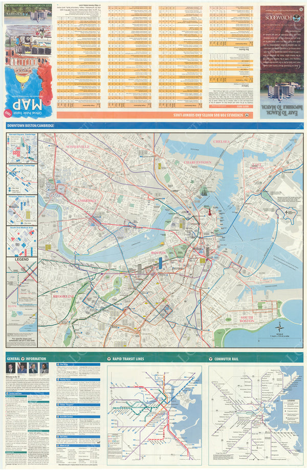 1999 MBTA System Map (Side B) – MBTAgifts