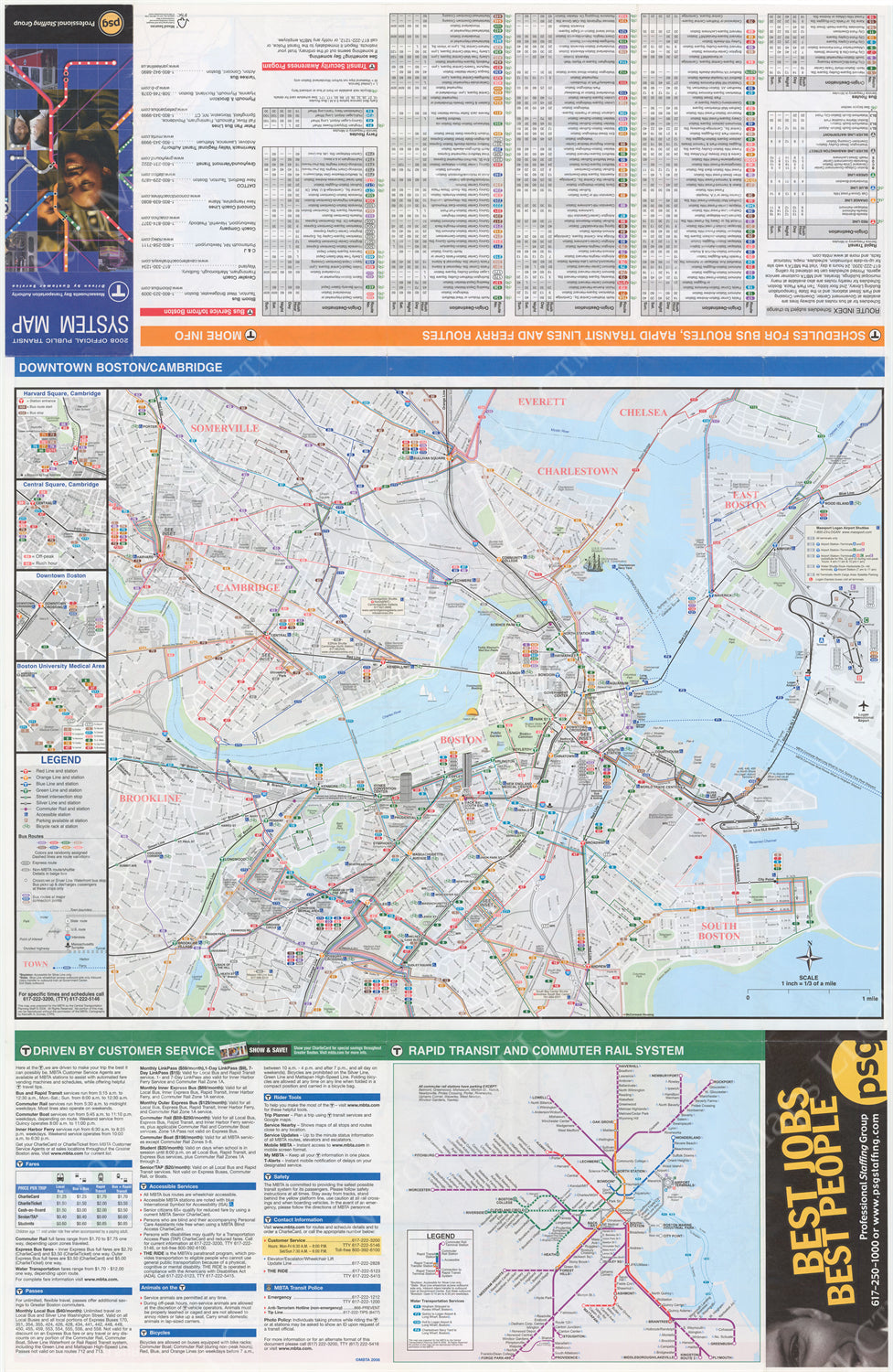 Mbta Vector Map 2008 MBTA System Map (Side B) – MBTAgifts