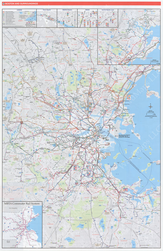 2013 MBTA System Map (Side A)